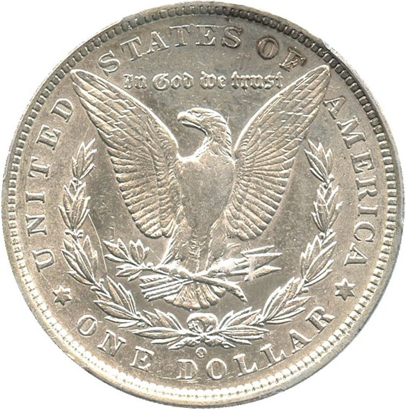 image for: 1891-O $1 PCGS AU53 (VAM 1A, Clashed E) Top 100 VAM