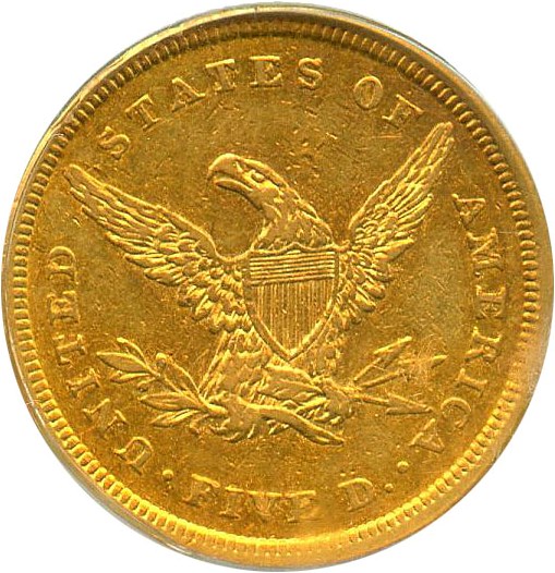 image for: 1839-D $5 PCGS XF40 - Scarce Dahlonega Mint Issue