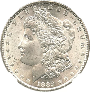 image for: 1889 $1 NGC MS64 (VAM 18, Doubled Die Obverse, Ear) Hot 50 VAM