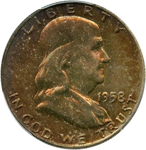 image for: 1958-D 50c PCGS MS65 - Colorful Toning
