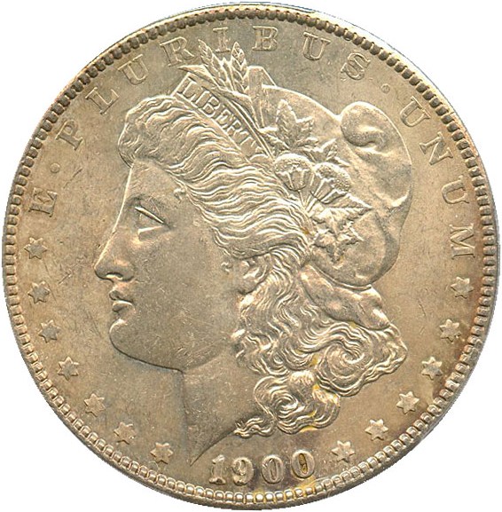 image for: 1900 $1 PCGS MS62 (VAM 11, Doubled Wing) Top 100 VAM