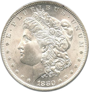 image for: 1880 $1 PCGS MS66