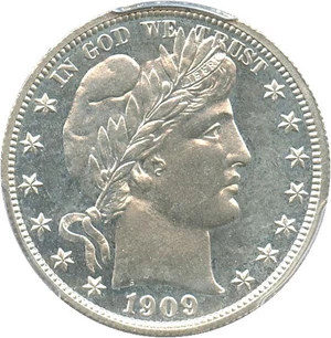 image for: 1909 50c PCGS Proof 65 CAM - No Reserve!