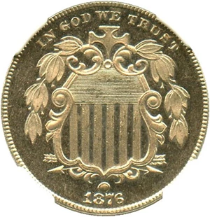 image for: 1876 5c NGC Proof 64