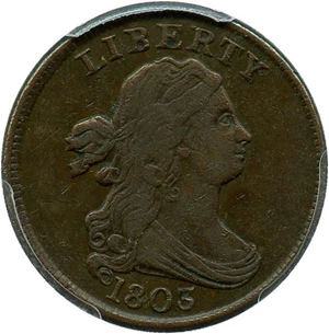 image for: 1803 1/2c PCGS XF40