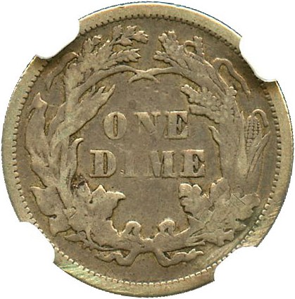 image for: 1873 10c NGC VF35 (No Arrows, Open 3)