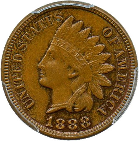 image for: 1888 1c PCGS/CAC MS64 BN