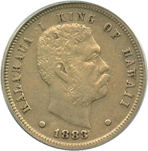 image for: Hawaii 1883 10c PCGS XF40