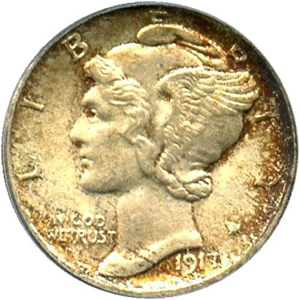 image for: 1917-S 10c PCGS MS63 FB