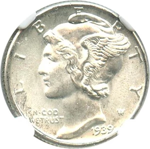 image for: 1939 10c NGC MS67
