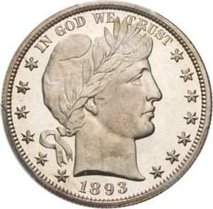 image for: 1893 50c PCGS/CAC Proof 66 Cameo