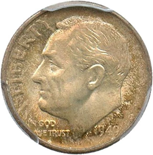 image for: 1949-S 10c PCGS MS66