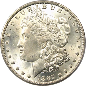 image for: 1887/6-O $1 PCGS MS64 - Scarce Overdate