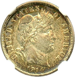 image for: 1914-D 10c NGC MS64