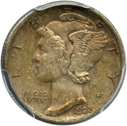 image for: 1923-S 10c PCGS XF45