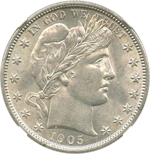 image for: 1905-S 50c NGC MS61