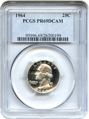 image for: 1964 25c PCGS Proof 69 DCAM - Registry Quality Gem Proof