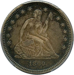 image for: 1860-O 25c PCGS XF45 - New Orleans Mint