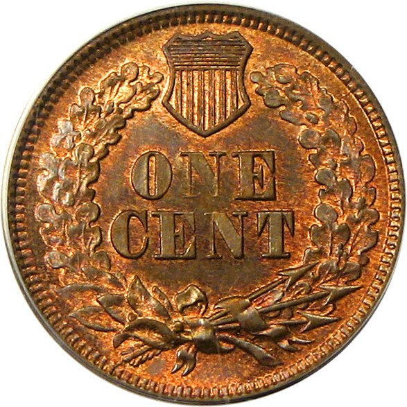 image for: 1867/67 1c PCGS/CAC MS64 RB (Eagle Eye Photo Seal)