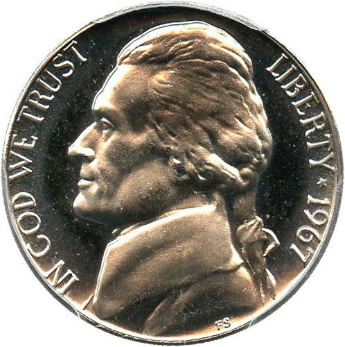 image for: 1967 5c PCGS SP66 Cameo (Special Mint Set)