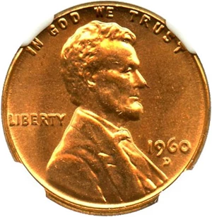 image for: 1960-D 1c NGC MS67 RD (Small Date)