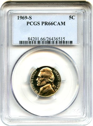 image for: 1969-S 5c PCGS Proof 66 CAM