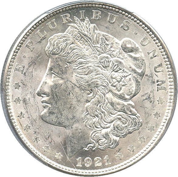 image for: 1921-D Morgan $1 PCGS MS63 (VAM 1B, Capped R) Hot 50 VAM