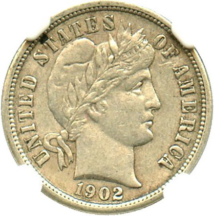 image for: 1902-S 10c NGC AU55