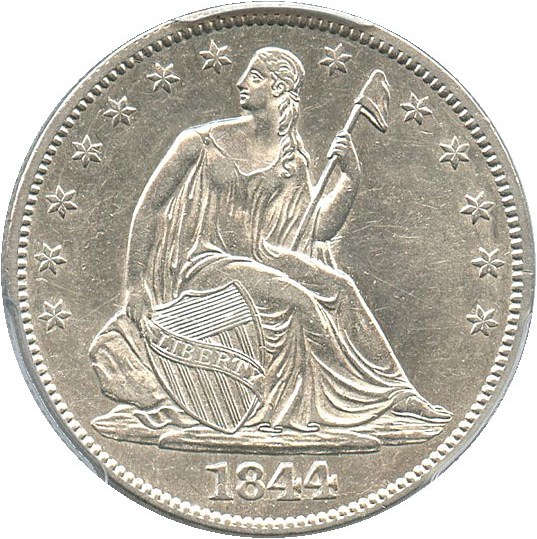 image for: 1844 50c PCGS AU53