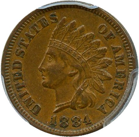 image for: 1884 1c PCGS AU53