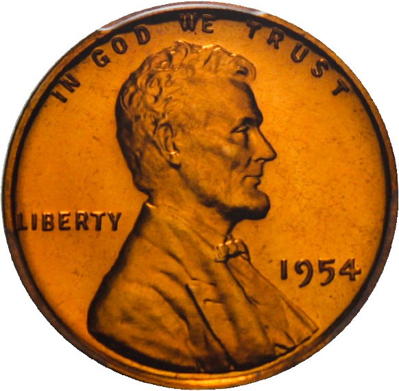 image for: 1954 1c PCGS Proof 67 RD CAM