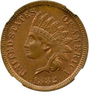 image for: 1882 1c NGC MS64 BN