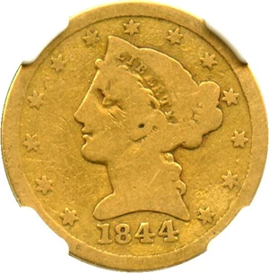 image for: 1844-O $5 NGC AG-3 - No Reserve!
