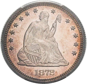 image for: 1872 25c PCGS Proof 64