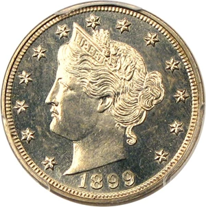 image for: 1899 5c PCGS/CAC Proof 64