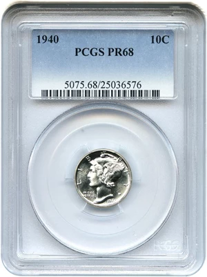 image for: 1940 10c PCGS Proof 68 - Monster Ultra Gem Proof