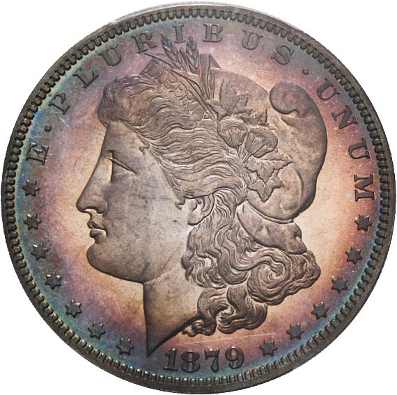 image for: 1879 $1 PCGS/CAC Proof 66 - Colorful Toning