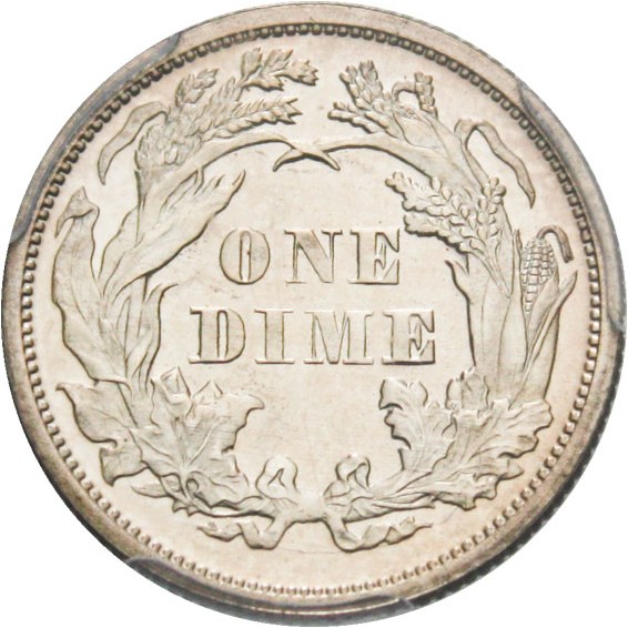 image for: 1871 10c PCGS Proof 63 Cameo