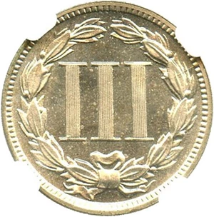 image for: 1889 3cN NGC Proof 65 Cameo