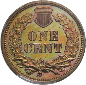 image for: 1864 1c PCGS Proof 65 (Copper Nickel) Colorful Toning