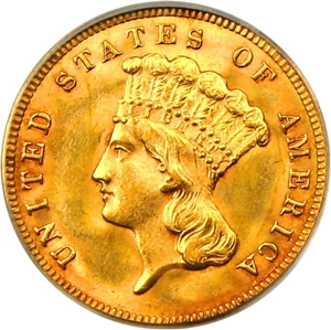 image for: 1888 $3 PCGS/CAC MS63