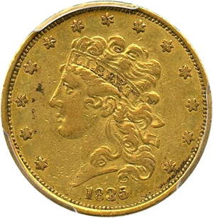 image for: 1835 $5 PCGS XF45