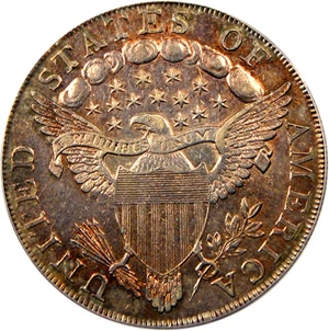 image for: 1798 $1 PCGS AU58 (B-9, BB-121) Wonderful Bust Dollar