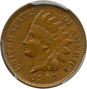 image for: 1909 Indian 1c PCGS MS63 BN