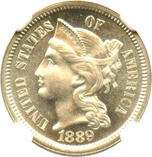 image for: 1889 3cN NGC Proof 65 Cameo