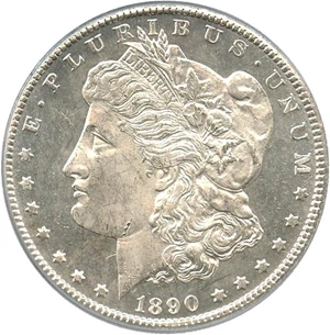 image for: 1890-CC $1 PCGS/CAC MS64 DMPL