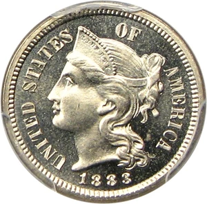 image for: 1883 3cN PCGS/CAC Proof 65 CAM