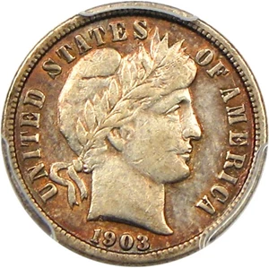 image for: 1903 10c PCGS XF40 - Colorful Toning