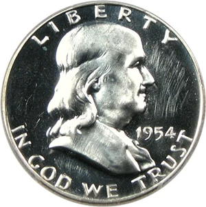 image for: 1954 50c PCGS Proof 63 Cameo