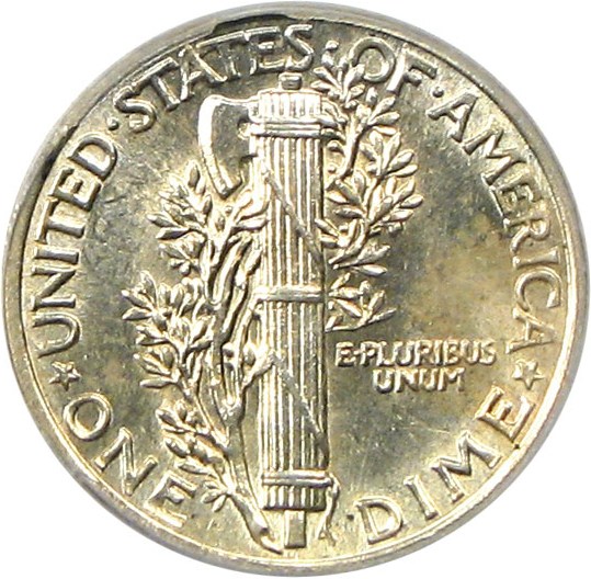 image for: 1942/1 10c PCGS/CAC AU58 FB - Important Key Date